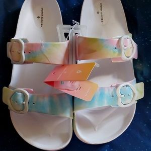 ONE LEFT! NWT Target x Stoney Clover Lane Tie-Dye Sandals with Heart Buckles